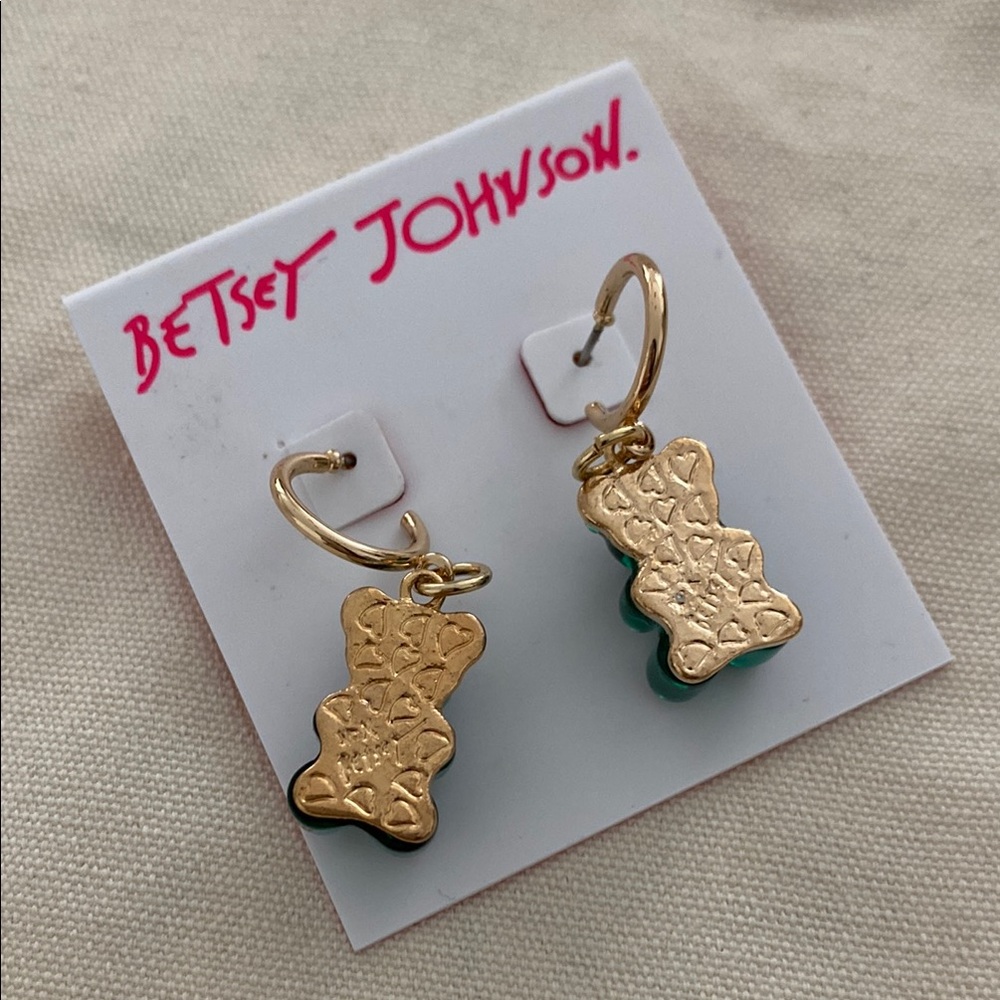 🎁Betsey Johnson Green Bear Earrings - last 1🎁- Black Friday sale - Picture 5 of 5